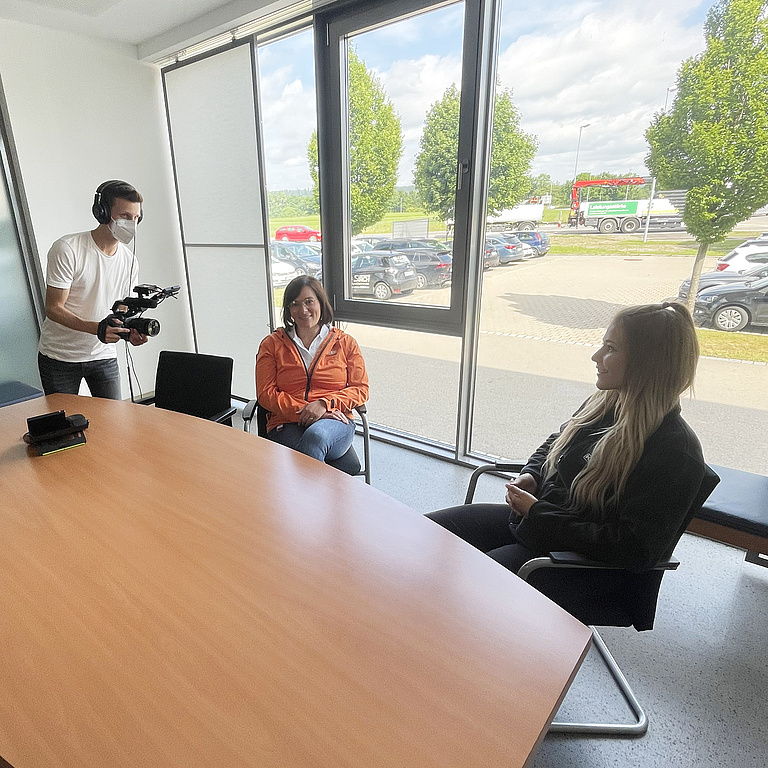 Interview mit Filmaufnahme