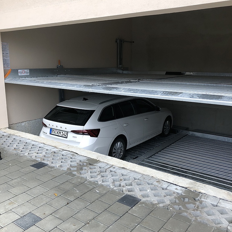 Parksystem senkt sich ab